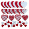 Red & White precut felt hearts Wildflower Craft Company